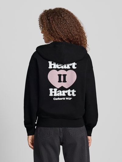 Carhartt Work In Progress Sweatjack met labelstitching Zwart - 5