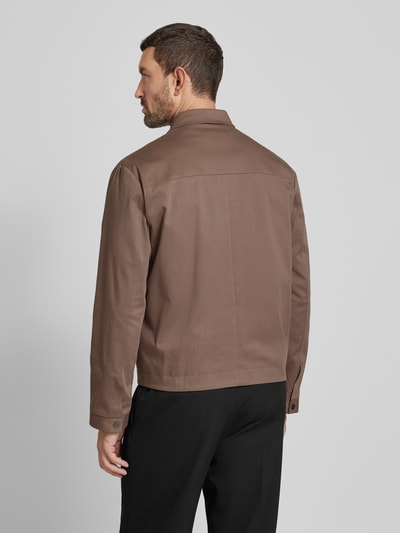 CK Calvin Klein Slim fit overhemdjack met tweewegritssluiting Cognac - 5