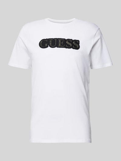 Guess T-Shirt mit Label-Stitching Weiss 2