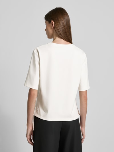 Marc Cain T-Shirt aus Modal-Mix mit Schleifen-Details Offwhite 5