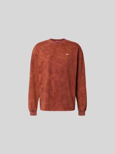 Diesel Bluza z nadrukiem z logo Rdzawoczerwony 2