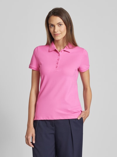 Montego Regular fit poloshirt in effen design Felroze - 4