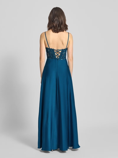 Mascara Sukienka wieczorowa z dekoltem w kształcie serca Petrol 5