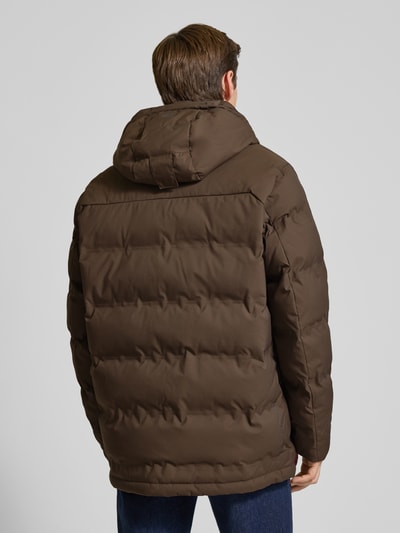 camel active Parka met capuchon en klepzakken, model 'TEXXXACTIVE' Donkerbruin - 5