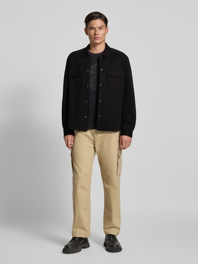 Antony Morato Regular fit overhemdjack van katoenmix met borstzakken Zwart - 1