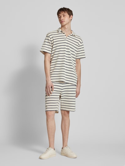 Only & Sons Regular Fit Shorts mit Strukturmuster Modell 'IAN' Offwhite 1