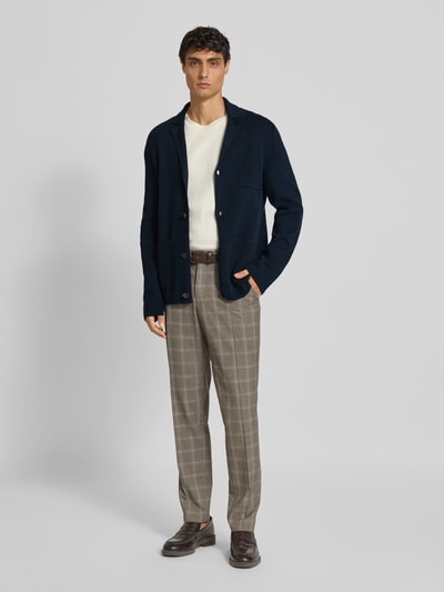 Marc O'Polo Regular Fit Strick-Sakko aus reiner Baumwolle Marine 1