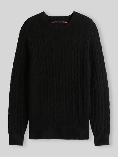 Tommy Hilfiger Regular Fit Pullover aus reiner Schafswolle Black 2