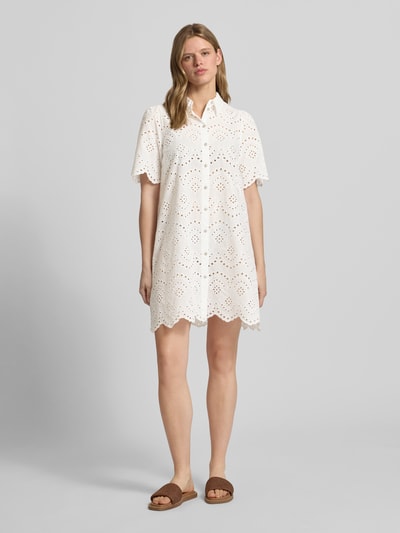 ONLY Ausgestelltes Freizeitkleid aus reiner Baumwolle Modell 'VALAIS' Offwhite 1