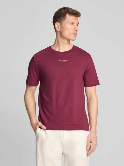 Marc O'Polo t-shirt o kroju regular fit z czystej bawełny Ciemnoczerwony 4