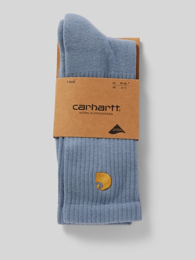 Carhartt Work In Progress Socken mit Label-Stitching Modell 'Chase' Eisblau 3