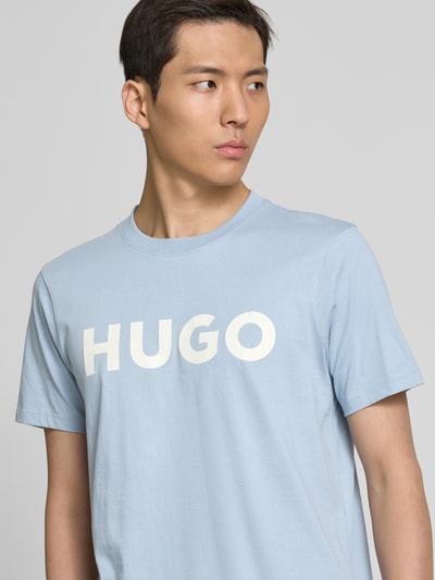 HUGO T-Shirt mit Label-Print Modell 'DULIVIO' Sky 3