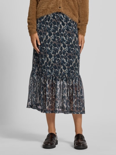 Christian Berg Woman Midirock mit Effektgarn Cognac 4