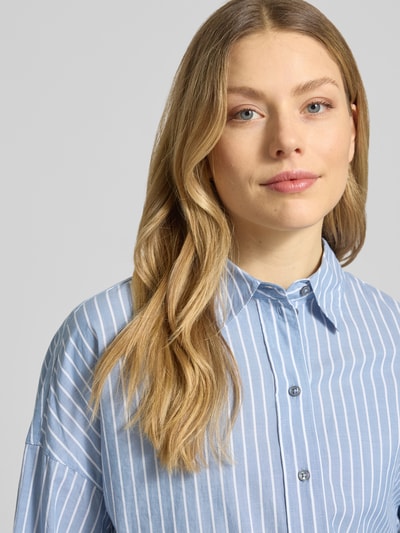 Marc O'Polo Relaxed Fit Hemdbluse aus reiner Baumwolle Hellblau 3