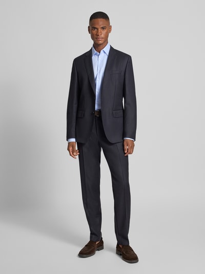 Christian Berg Men Regular Fit Business-Hemd aus reiner Baumwolle mit Kentkragen Bleu 1