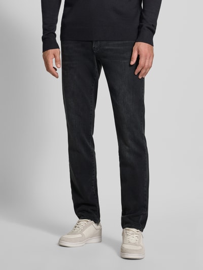 Brax Straight leg jeans in 5-pocketmodel, model 'Cadiz' Zwart - 4