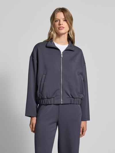 Calvin Klein Jeans Sweatjacke mit Stehkragen Rauchblau 4