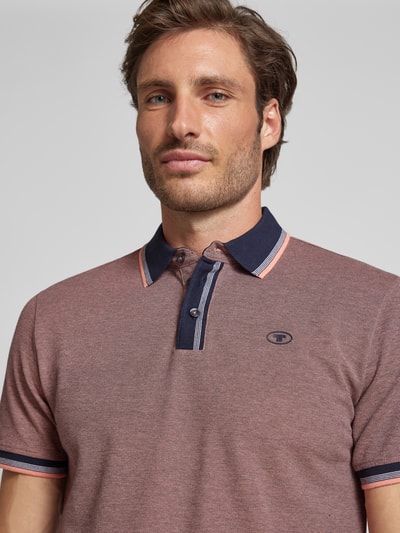Tom Tailor Regular Fit Poloshirt mit Label-Print Rot 3