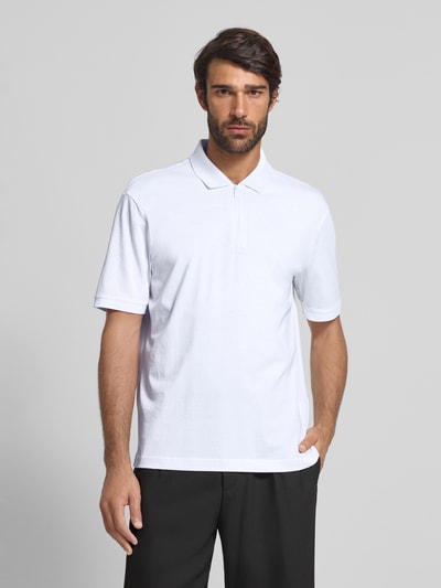 ARMANI EXCHANGE Koszulka polo z krótkim zamkiem błyskawicznym Biały 4