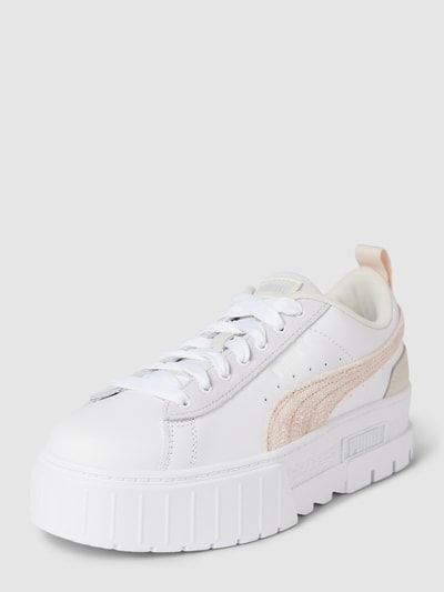 Puma Sneakers van leer met contrastgarnering, model 'Mayze' Offwhite - 1