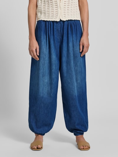 Brax Loose Fit Barrel Jeans aus Baumwoll-Mix Modell 'MABEL S' Jeansblau 4