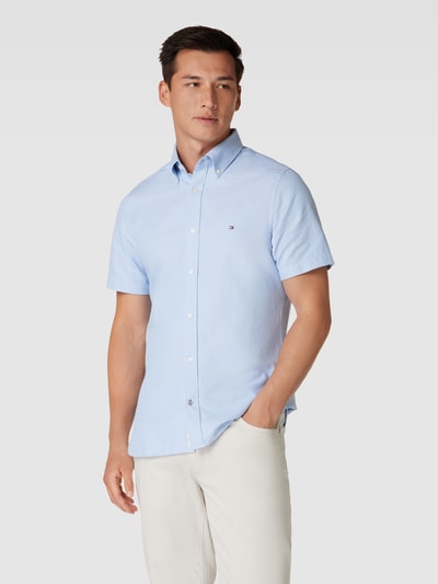 Tommy Hilfiger Freizeithemd mit Button-Down-Kragen Modell 'DOBBY' Hellblau 4