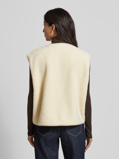 American Vintage Kamizelka o kroju relaxed fit z naszywką z logo model ‘Hoktown’ Jasnożółty 5