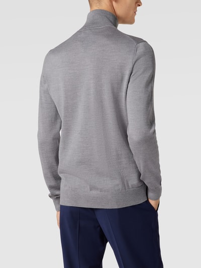 JOOP! Collection Rollkragenpullover in Strick-Optik Silber Melange 5