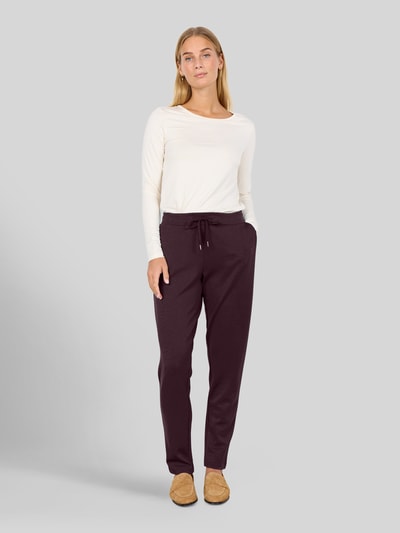 Soyaconcept Spodnie dresowe o kroju regular fit z mieszanka modalu model 'SC-BANU 157' Czekoladowy 1
