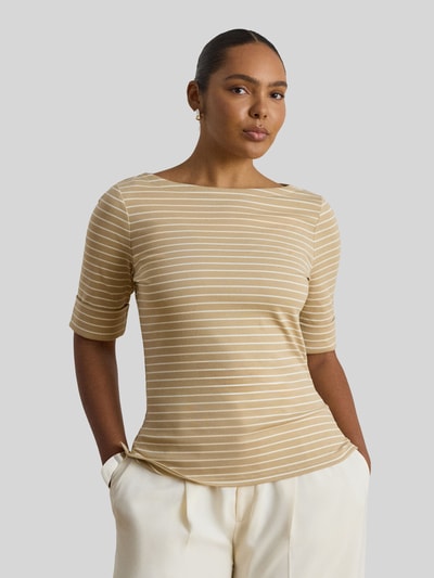 Lauren Ralph Lauren regular fit T-shirt van katoenmix Beige - 6