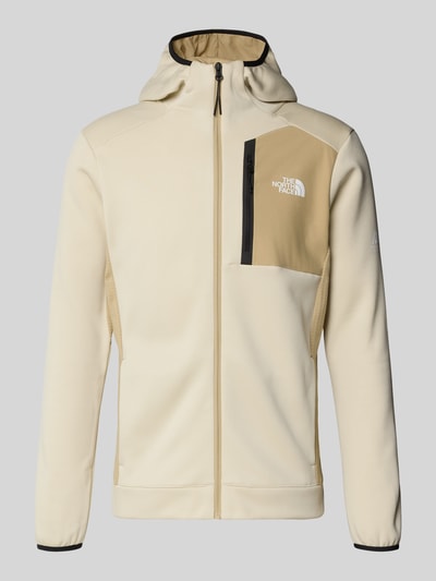 Produktfoto, Funktionsjacke mit Napoleontasche Modell 'MOUNTAIN ATHLETICS' von The North Face in Beige, Slim-Fit, Kapuze, durchgehender Reißverschluss, elastische Ärmelabschlüsse, Eingrifftaschen, glatte Struktur