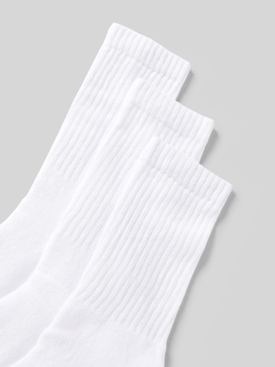 Produktfoto, Socken mit Stretch-Anteil im 3er-Pack van s.Oliver RED LABEL, wit, katoenmix met stretch, ribboordjes, set van 3.