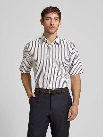 ETERNA Comfort Fit zakelijk hemd van katoen met kentkraag Zand - 4
