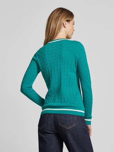 Christian Berg Woman Strickpullover mit gerippten Abschlüssen Smaragd 5