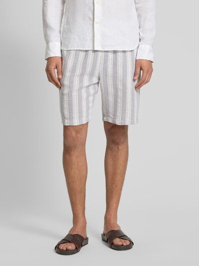 MCNEAL Korte regular fit broek met structuurmotief Middengrijs - 4