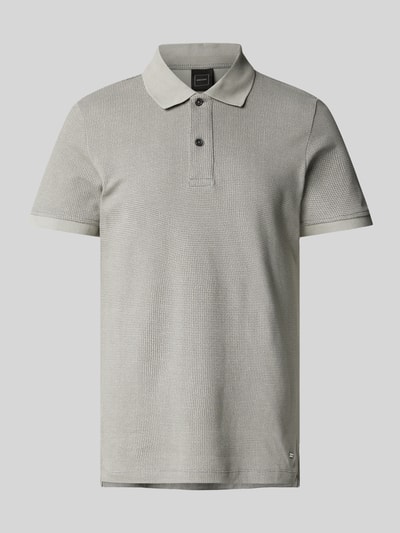 Geox Slim Fit Poloshirt mit Strukturmuster Silber 1