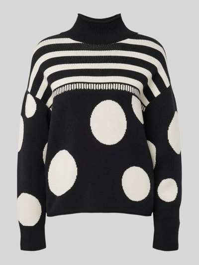 Oui Gebreide pullover met turtleneck Zwart - 2