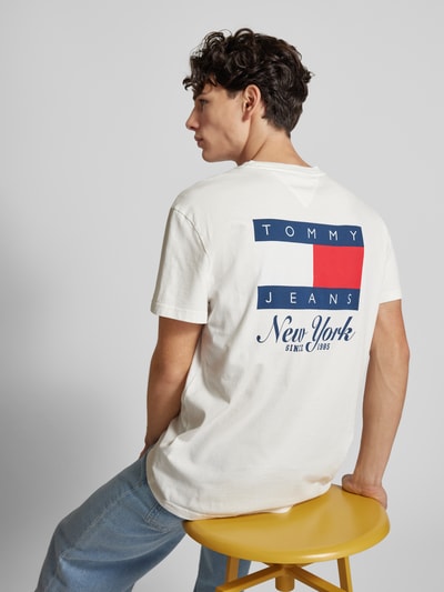 Tommy Jeans T-Shirt mit Label-Print Offwhite 3