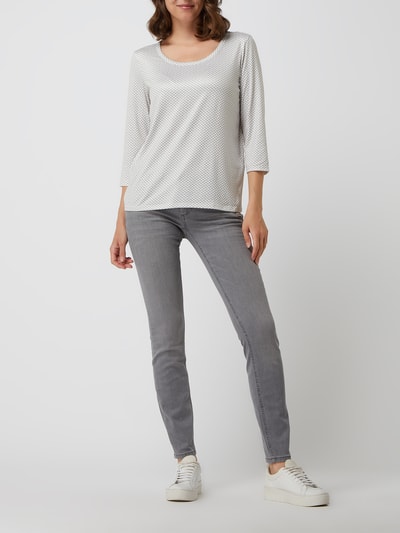 Montego Shirt mit Allover-Muster Silber 1