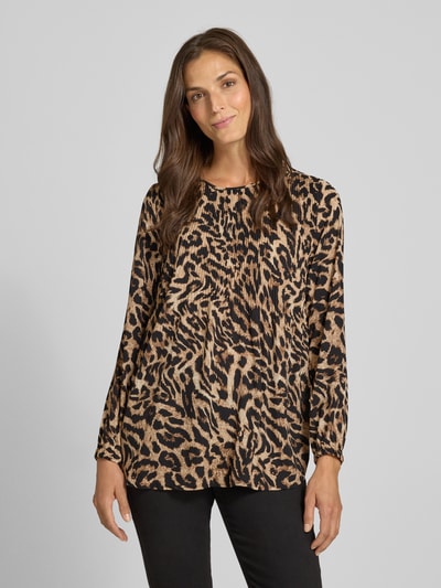 Betty Barclay Regular Fit Bluse mit Plisseefalten und Knopfverschluss Black 4