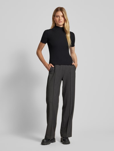 MAC Pantalon met persplooien, model 'Chiara' Antraciet - 1