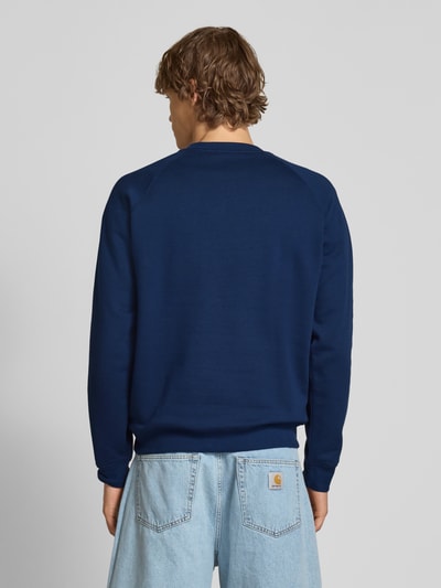adidas Originals Sweatshirt met labelstitching Marineblauw - 5