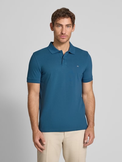 Christian Berg Men Poloshirt mit Label-Stitching Petrol 4