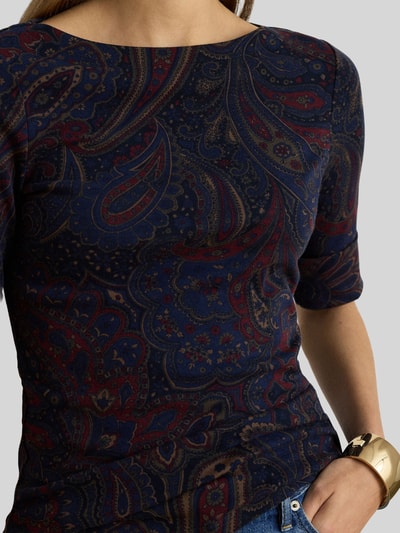 Lauren Ralph Lauren Slim fit t-shirt van katoenmix Marineblauw - 3
