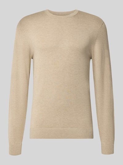 MCNEAL Strickpullover mit geripptem Rundhalsausschnitt Mud Melange 1
