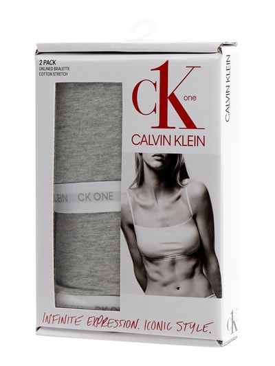 CK One Bustier met stretch in een set van 2 stuks Lichtgrijs - 3