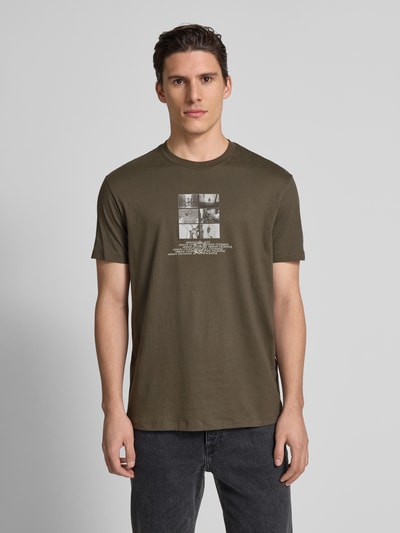ARMANI EXCHANGE Regular Fit T-Shirt aus reiner Baumwolle Dunkelgruen 4