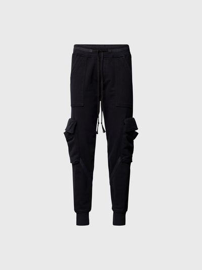 Greg Lauren Sweathose mit Cargotaschen Schwarz 2