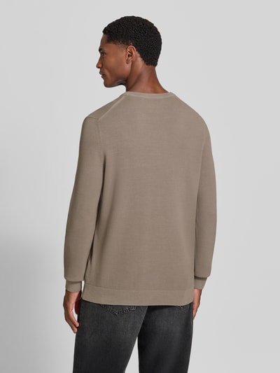 Marc O'Polo regular fit pullover van puur katoen Olijfgroen - 5