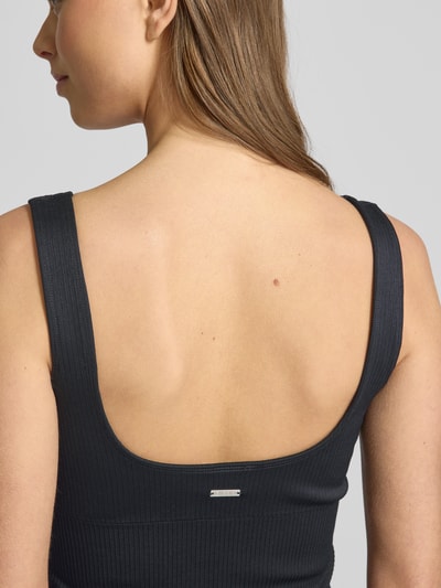 AIMN Korte top met vierkante hals Zwart - 3